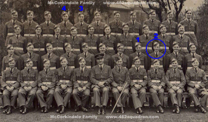 Group of Trainees and Instructors, No. 1 Flight, No. 2 Squadron, 10 Initial Training Wing (10 ITW), Scarborough; January 1943, including Air Craftman William McCorkindale, later posted to 462 Squadron, Driffield.