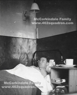 Terence Liddell Maguire, in Edinburgh Castle Hospital, possibly April/May 1944, later posted to 462 Squadron, Driffield. 