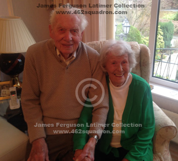 James Ferguson Latimer and wife Jean, March 2018, at home, 70th Wedding Anniversary (Bomb Aimer 462 Squadron, Driffield and Foulsham).