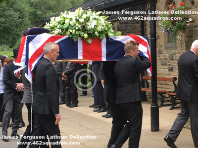 James Ferguson Latimer Funeral - entering the Crematorium, 22 July 2020