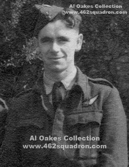 F/Sgt Albert Buckley Oakes, RAF, Rear Gunner, 462 Squadron, Foulsham 1945.