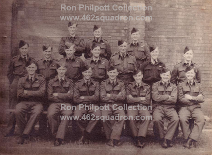 Ronald Bruce Philpott RAAF 433023 & fellow trainee Aircrew at 9 (O) A.F.U. Llandwrog Wales, 6 June 1944
