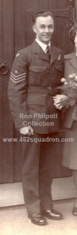 Ronald Bruce Philpott RAAF 433023 of 462 Squadron on his Wedding Day, 28 April 1945 