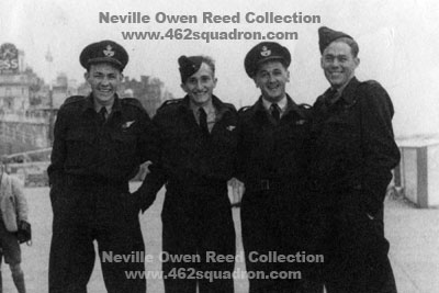 Neville Owen Reed, 435209 RAAF, 462 Squadron, and Brian William Horrocks 435497 RAAF 466 Squadron, and two other un-named Airforce personnel.