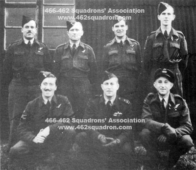 Crew 01 of 462 Squadron, Driffield - Frank Maxwell Barkla, Dennis Whitehead, Tom Godsall, Pete Murray, Basil Gordon Nichols, David Eliot Strachan Shannon, John Arthur Cross.