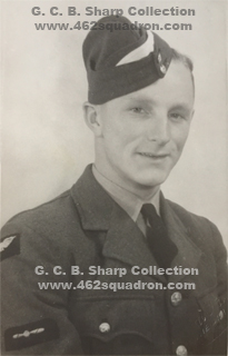 AC2 George Christopher Barr Sharp, 425509 RNZAF, late 1942 or early 1943, later posted to 462 Squadron, Driffield and Foulsham. 