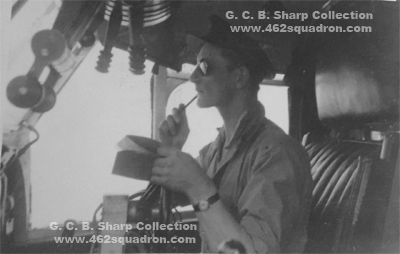 Pilot George Christopher Barr Sharp, 425509 RNZAF, post war, May 1946, over India, previously posted to 462 Squadron, Driffield and Foulsham. 