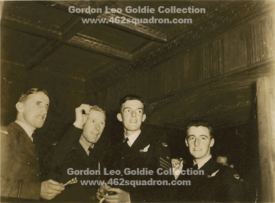 Wireless Operator Gordon Leo Goldie 430428 RAAF, at the Bear pub in Woodstock, Oxfordshire, 1944 (21 OTU, later 462 Squadron). 
