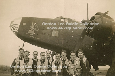 Smith Crew beside Halifax Z5-P, 462 Squadron, Foulsham May 1945 (Stevenson, Goldie, Birch, Smith, Perkes, Parker, Oakes).