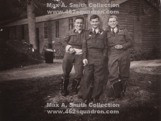 Taffy Rees, Arthur Lobb & Blondie Somerville, 1944, probably at 21 O.T.U., later in 462 Squadron.