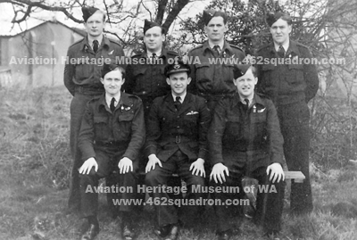 Crew 61 of 462 Squadron, Foulsham - John Cairns Lee, Wilson Alfred Railton, Thomas Walker, David Maxwell Gribble, Arthur Cowley, Neil Stephen Sullivan, Keith Currie. 