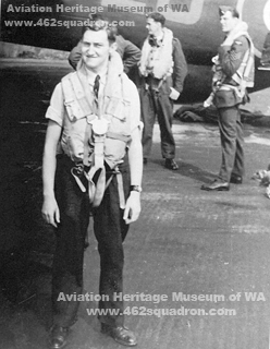 Bomb Aimer Arthur Cowley, 50704 RAAF, 462 Squadron, Foulsham, 1945. 