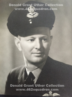 Undated photo of Pilot Donald Grant Uther, 423361 RAAF, but possibly taken after he received his Commission, and promotion to rank of Pilot Officer. 