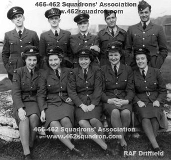 Driffield Metereological Section personnel, 5 RAF and 5 WAAF, assisting 462 Squadron