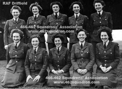 Driffield, 10 WAAF Sergeants, assisting 462 Squadron