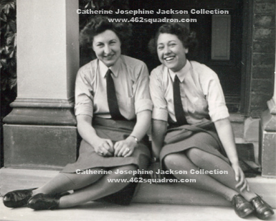Margot Davis and Cpl Catherine Josephine Wood-Brown; WAAFs at Driffield.