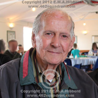 Tom Walker, former Flight Engineer and Sergeant in 462 Squadron RAAF, at Yorkshire Air Museum, Elvington, Yorkshire, on Sunday 8 July 2012, in the NAAFI canteen.