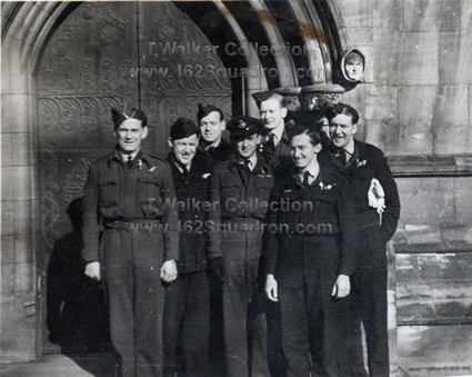 Sgt Tom Walker, Pilot F/O Neil Sullivan & crew at Selby Abbey, Riccal while posted to 1658 HCU.
