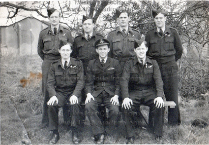 462 Squadron Foulsham, Crew 61, F/Sgt Jock Lee, F/Sgt Bill Railton, Sgt Tom Walker, F/Sgt Max Gribble, F/O Arthur Cowley, F/O Neil Sullivan, F/O Keith Currie.