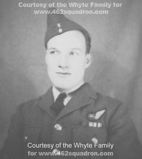 James WHYTE, 3020584, RAFVR, Rear Gunner Crew 42, 462 Squadron. 