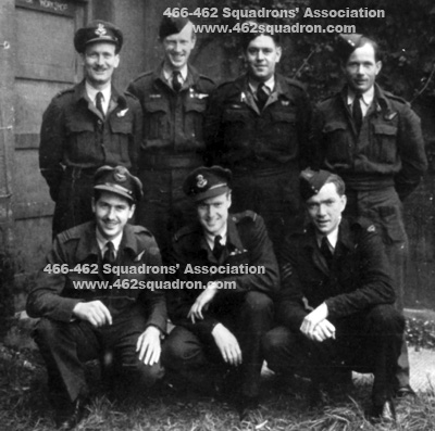 Crew 22, of 462 Squadron, Driffield, back RICHARDSON, ELLIS, STOKES, CANN; front MUNDLE, WILSON, PLUMB.